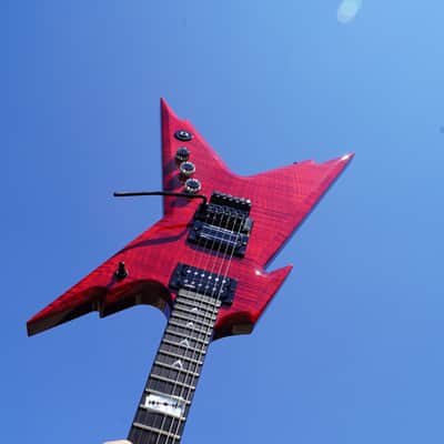Dean USA DIME Razorback Transparent Cherry 6-String Electric Guitar w/ Hardshell Case image 1