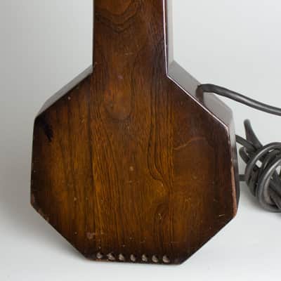 Audiovox 7-String Lap Steel Electric Guitar, c. 1935, ser. #2369, original black hard shell case. image 4