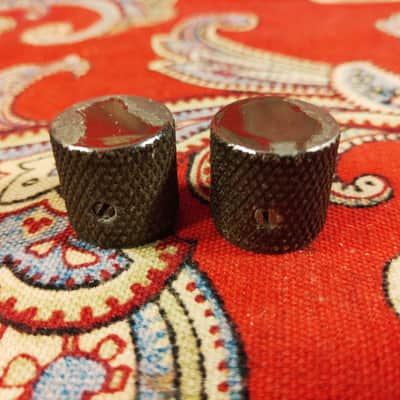 (2) VINTAGE 1978 FENDER KNURLED CHROME KNOBS - TELECASTER, PRECISION image 1