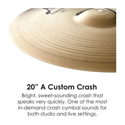 Zildjian A Custom Crash Cymbal (20 Inches, Thin) image 3