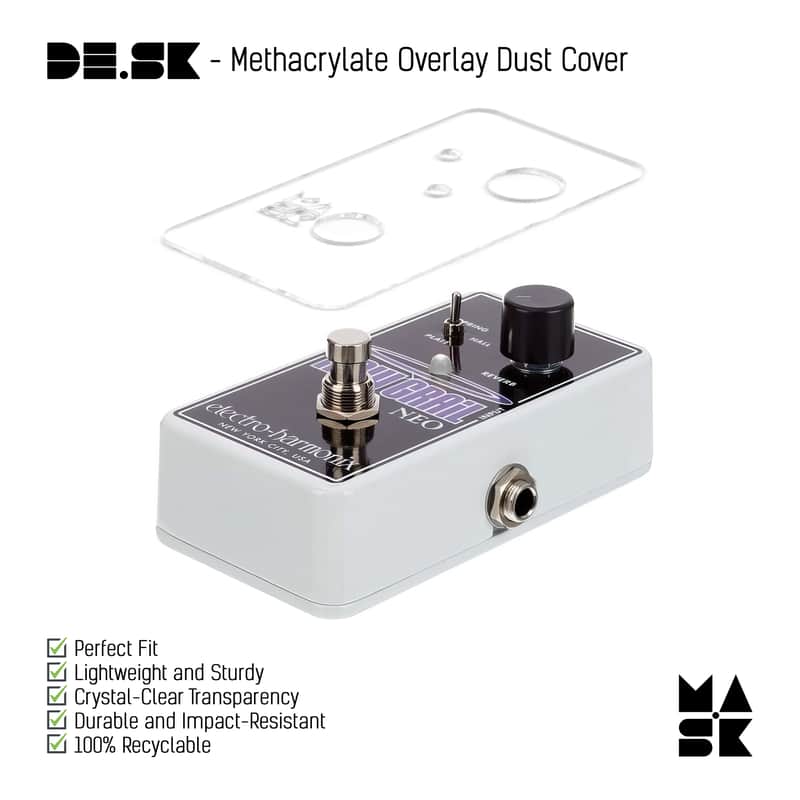 Protective Methacrylate Overlay Dust Cover for Electro-Harmonix Holy Grail Nano image 1