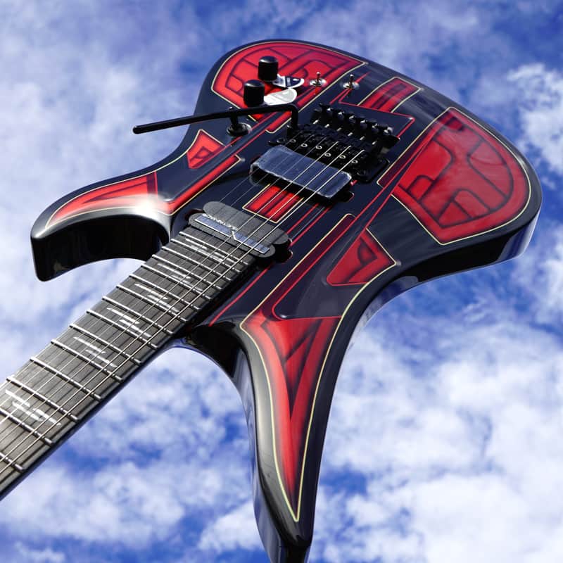 Schecter DIAMOND SERIES Avenger FR-S Przym VESPID Metallic Red 6-String Electric Guitar image 1