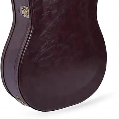 Crossrock CRW620D Acoustic Guitar Case, Universal Case for Martin Dreadnought & Gibson Acoustic, Wooden Case-Brown image 2