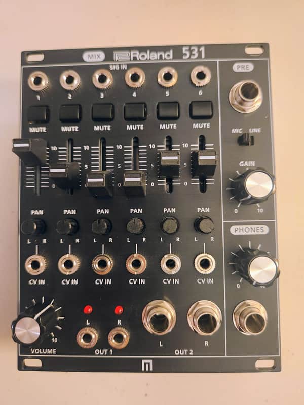 Roland System-500 531 Eurorack Mixer Module 2016 - Present - Black image 1