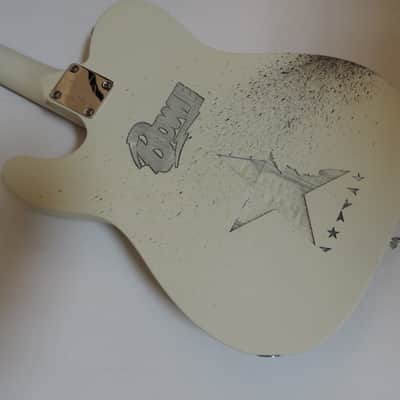 DDCC USA CUSTOMS DAVID BOWIE TELECASTER BLACKSTAR HAND ENGRAVED TRIBUTE TELE GUITAR image 7