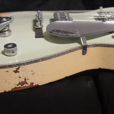 Gretsch Custom Shop 59 Duo Jet Masterbuilt by Chad Henricksen Heavy Relic - Faded Sonic Blue image 6
