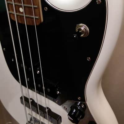 Black replacement pickguard for Fender Mustang Bass PJ image 3