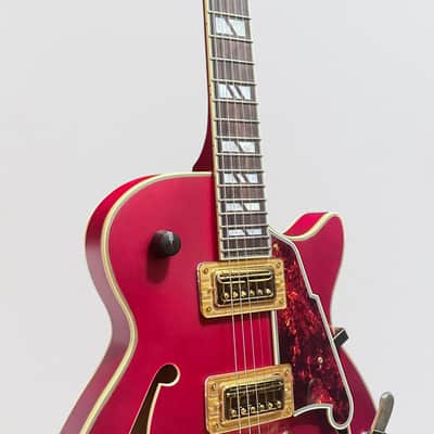 D'Angelico Deluxe Bob Weir SS 3 Semi-Hollow Electric Guitar - Satin Trans Wine image 5