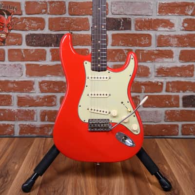 Fender Pre CBS Slab Board Stratocaster Fiesta Red 1960 w/OHSC (Refin/Refret) image 1