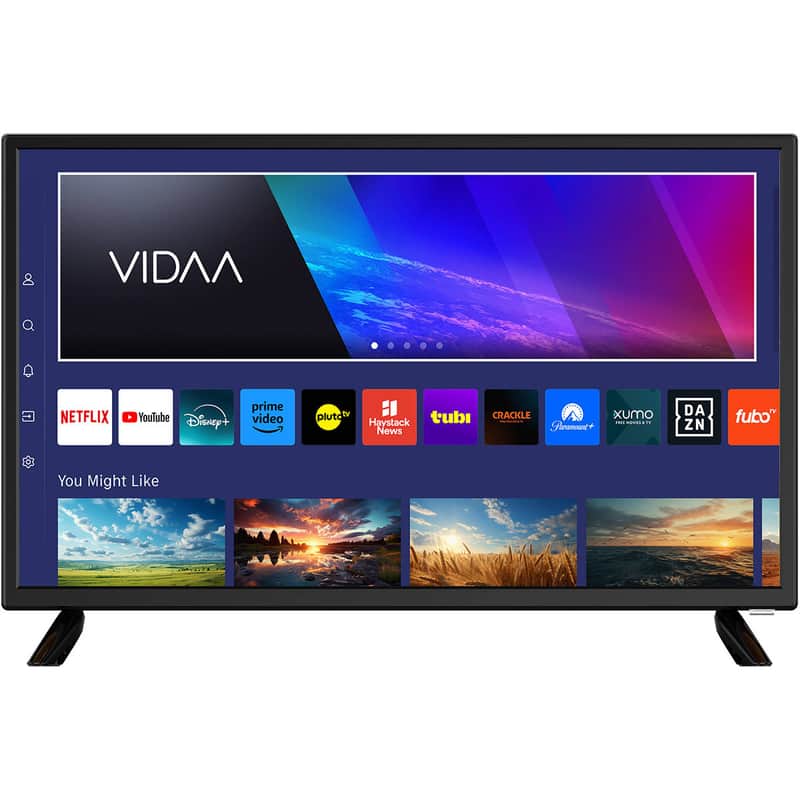 Supersonic VIDAA SC-2426SDVD 23.6" 16:9 HD Smart LED TV with DVD Player, Black image 1