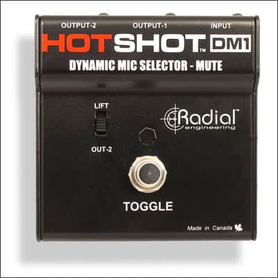 Radial Engineering DM1-HOTSHOT Momentary Footswitch-Channel Toggles Dynamic Mic From PA to Intercom image 1