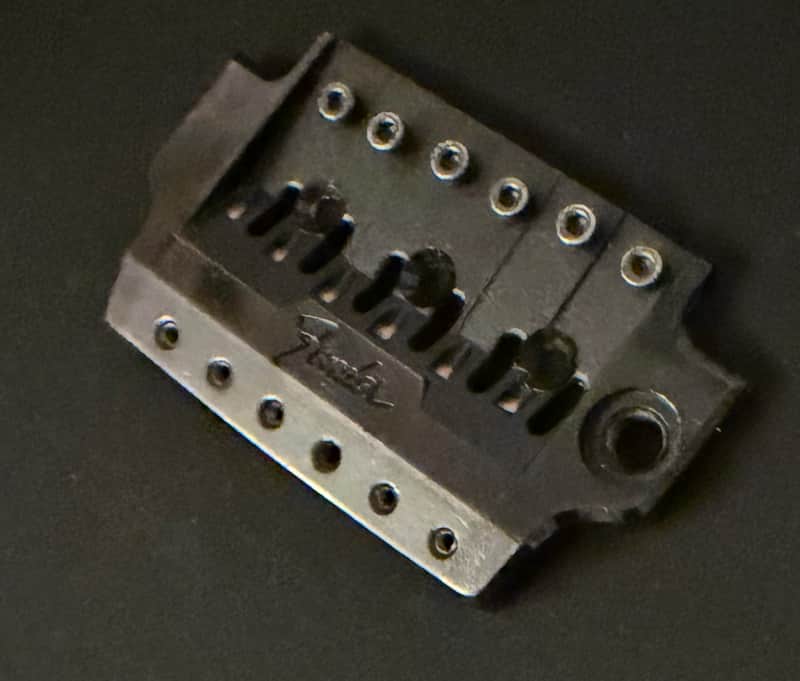 Fender Contemporary System one Bridge plate 1984-1987 - Black image 1