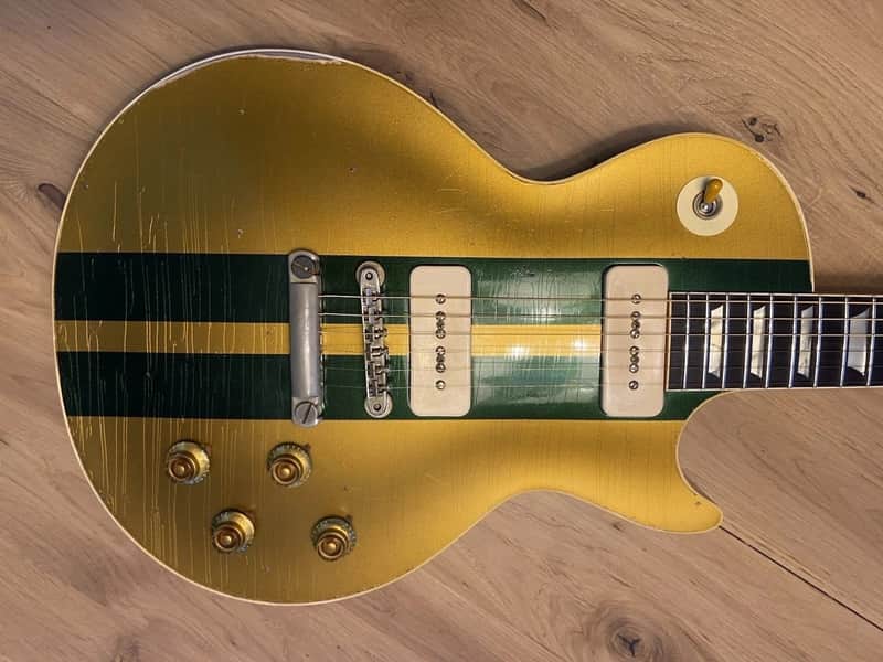 Gibson CS 56 Les Paul All Gold Murphy Lab Heavy Aged British Green Stripes- image 1