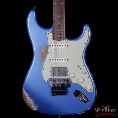 Fender Custom Shop 1962 Stratocaster HSS Floyd Rose Heavy Relic Lake Placid Blue image 3