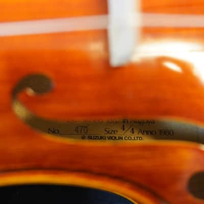 SUZUKI VIOLIN No.470 1980 4/4 | Rare 2-Year Production | Nagoya Japan image 17