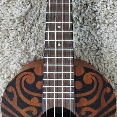 Luna UKE TRIBAL Tenor Size Mahogany Acoustic Ukulele - Satin Natural image 4