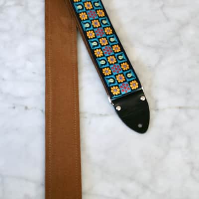 Tom's Vintage Straps Turquoise 'Stella' Guitar/Bass Hippie Strap 2026 image 3