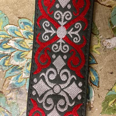 Ernie Ball Jacquard Straps-Red Trellis image 1