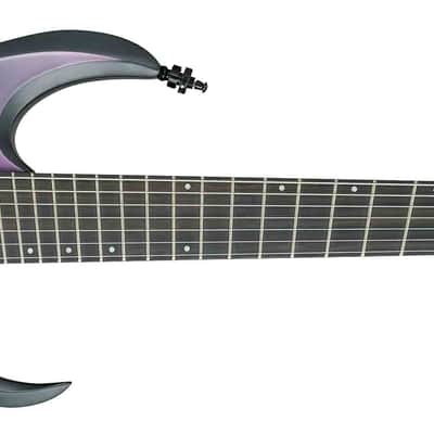 Ibanez RGD71ALMS-BAM Axion 7-String Multi-Scale Black Aurora Burst Matte image 2