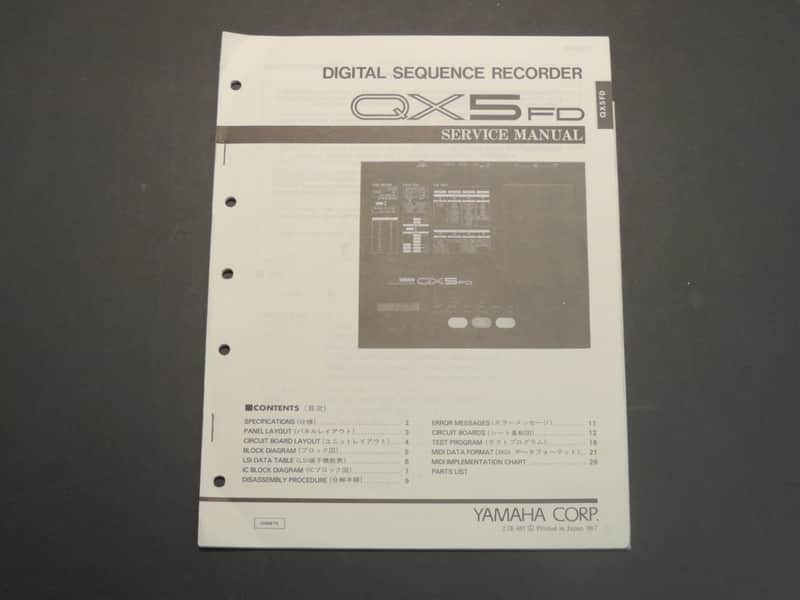 Yamaha QX5FD Service Manual [Three Wave Music] image 1