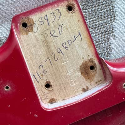 Fender Custom Shop 1960 Heavy Relic Stratocaster Body with hardware  ‘60 Strat 2013 - Faded Dakota Red Nitro image 5