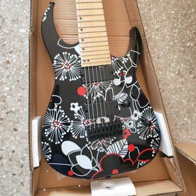 39 Inch 8 String Custom Electric Guitar, Solid Basswood Body, Maple Neck image 1