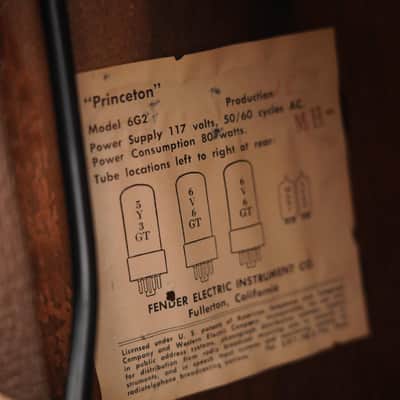 1963 Fender 6G2 Princeton Amp Brown Combo #59352 image 17