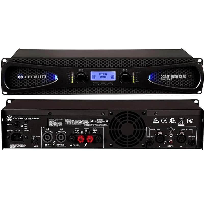 CROWN XLS2502 DriveCore Series 2 Bridged 1550w Rackmount Power Amplifier image 1