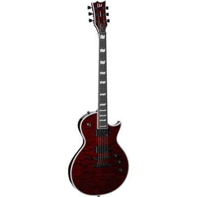ESP LTD Deluxe EC-1000-QM Electric Guitar, See-Thru Black Cherry, Open Box (Very Good) image 2