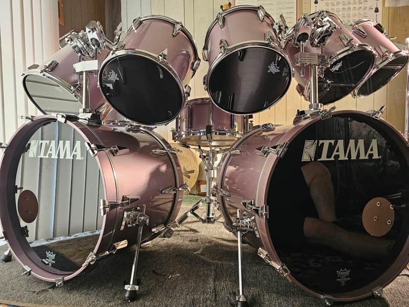 tamaページです୨୧ Tama Granstar Custom 80s - Heather Metallic | Reverb