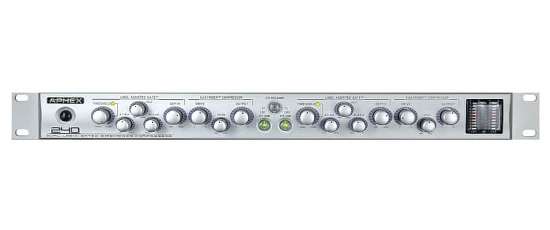 Aphex 240 Dual Logic-Gated Easyrider Compressor, RPA tube preamplifier, Silver image 1