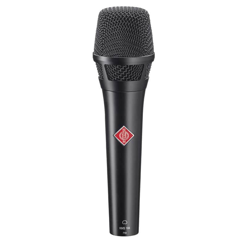 Neumann KMS104 Plus Cardioid Microphone with KMS Pouch/SG 105 Stand Clamp, 20Hz-20kHz Frequency Range, Load Impedance 1 KOhms, Black image 1