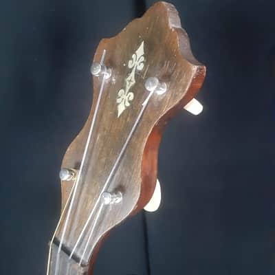 1930s Stromberg-Voisinet 17-Fret Tenor Banjo with Resonator and Gig Bag image 18