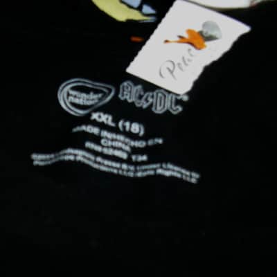 ac dc pink logo 2xl official woman tee - angus malcom hard rock thunderstruck image 3