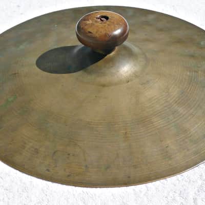 Soleman (?) Vintage 15" Marching Crash Cymbals with Wooden Handles - Traditional Natural Brass - PV Music Drum Shop Inspected and Tested - Play / Sound / Look Great image 7