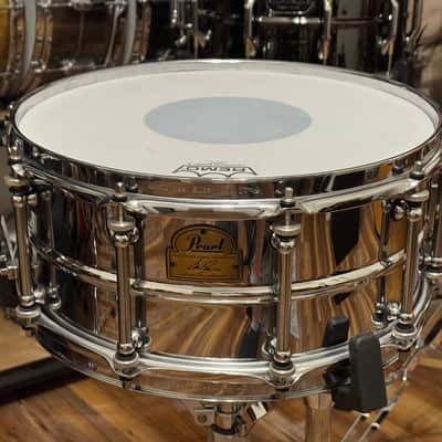 Pearl IP1465 Ian Paice Signature 14x6.5" Stainless Steel Snare Drum 2010s - Chrome Over Steel image 3