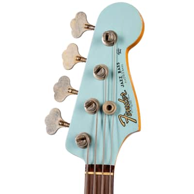 Fender 2024 Custom Shop 1961 Jazz Bass Heavy Relic Super Faded Aged Daphne Blue w/OHSC (567) USED image 4