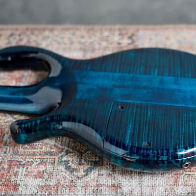 Pedulla 40th Anniversary Mark Egan Signature Buzz Fretless 2015 - Trans Blue image 10