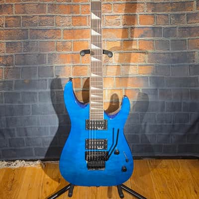 Jackson JS Series JS32Q DKA Dinky Archtop Amaranth Fretboard Transparent Blue image 1