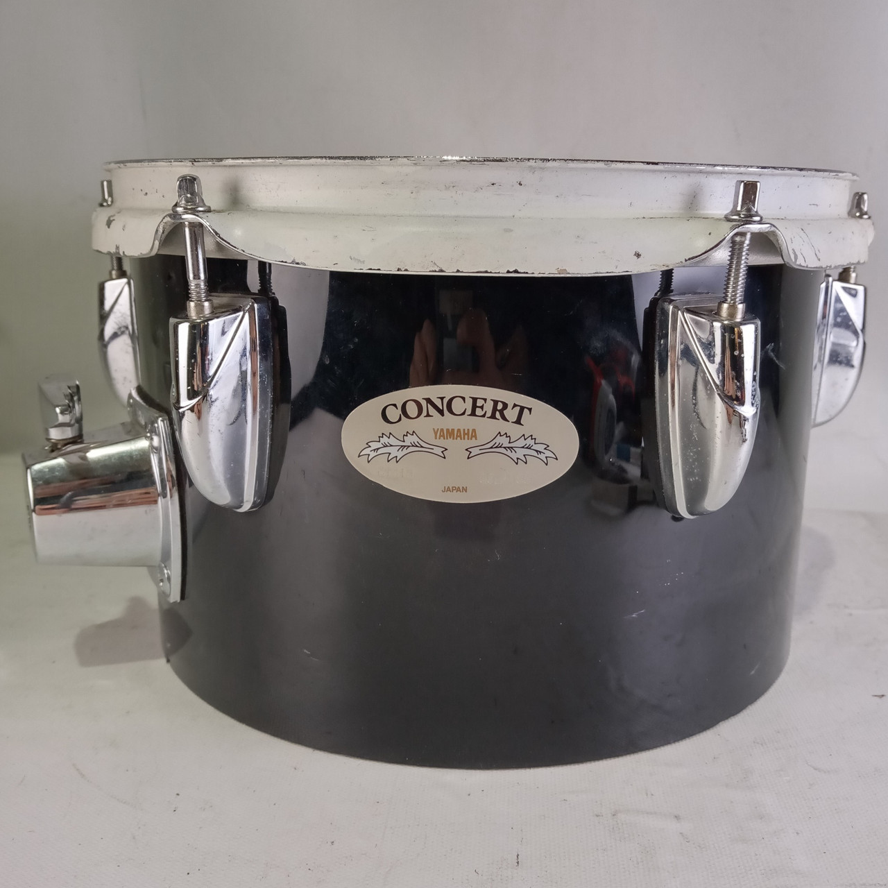Yamaha 6.5x10" Concert Tom Drum Made in Japan Piano Black Birch Pre-YESS Vintage — main photograph