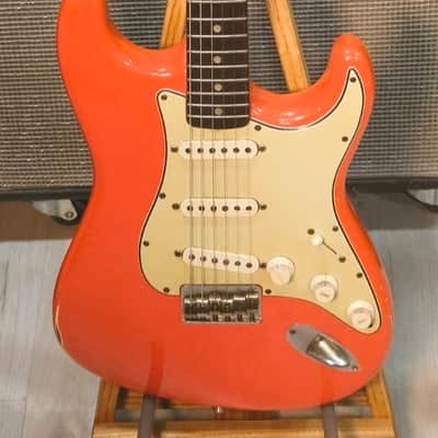 Fender Stratocaster 1964 Fiesta Red Refin Hardtail conversion 3kg image 2