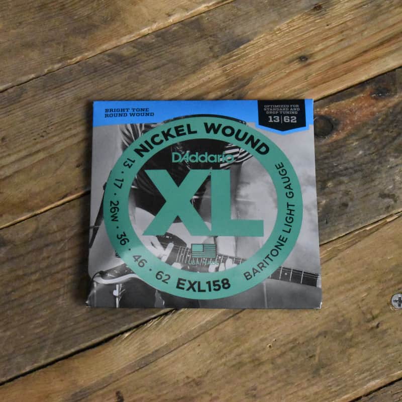 D'Addario EXL158 Nickel Round Wound Light Baritone Electric Guitar Strings 13-62 image 1