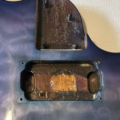 2007 Korean Korean Ibanez S470DXQM Blue Moon Burst Guitar Body ZR Tremolo Ready image 8