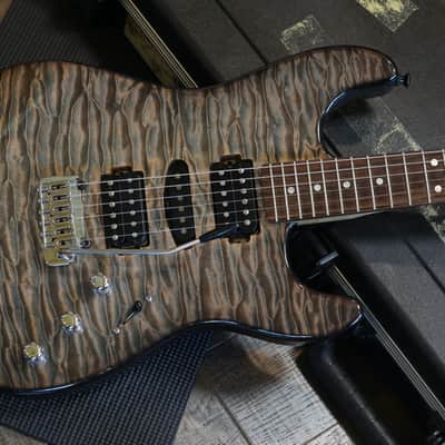 2013 Chris Campbell Custom Shop Super Strat Owned & Played by Fish Electric Guitar Grey Quilt + OHSC image 2