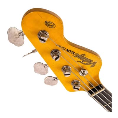 Vintage Icon Series VJ74MR Distressed Bass - Sunset Sunburst image 4