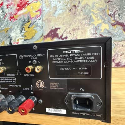 Rotel RMB-1066 Six Channel Home Theater Back Power Amplifier Bridged Mono image 14