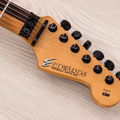 1990 Edwards by ESP Vision Alpha SSH Superstrat Cherry Sunburst w/ Floyd Rose image 4
