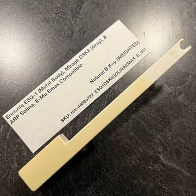 Ensoniq Replacement Weighted B Key (Ensoniq Keybeds) for Ensoniq ESQ-1 (metal) & Mirage DSK8 (gray), E-Mu Emax I Keyboard, ARP Solina (B417)