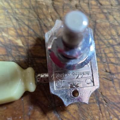 Used 1990's Gibson Deluxe Made in Germany Treble Side Keystone Guitar Tuner Individual 3x3 Guitar Tuner Chrome Luthier Parts image 5