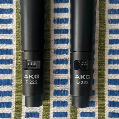 *serviced pair* 1970 AKG D-222 "Sound Rocket" Two-Way Dynamic Microphones D222 image 5